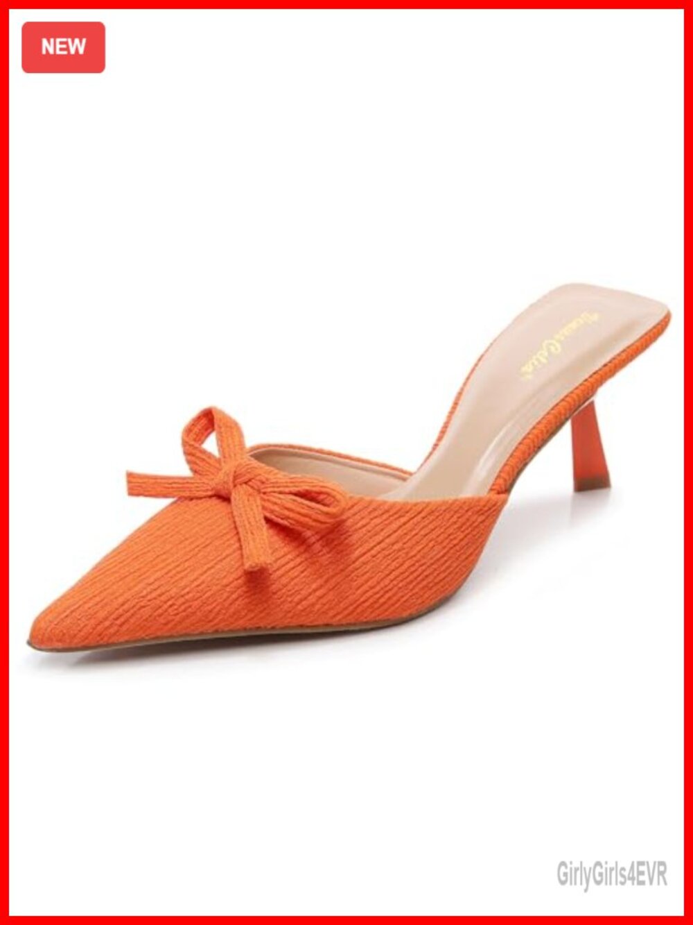 Kitten Heel Mule Sandal Pointed Toe Ankle Strap Dress Pump